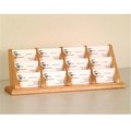 Wooden Mallet 12 Pocket Countertop Business Card Holder in Light Oak WO599289